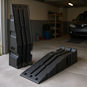 Rampas portátiles de alta resistencia para servicio de automóviles, 2 piezas, capacidad de 16000 lb, altura de elevación de 6.7 pulgadas, para mantenimiento de garajes y cambios de aceite - Product Image 2