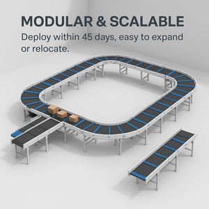 Cimc Pteris Koerier Sorteren Dwarsgordel Sorteertransportband Met Dynamische Auto-Centrering Voor High-Throughput Pakket Distributie