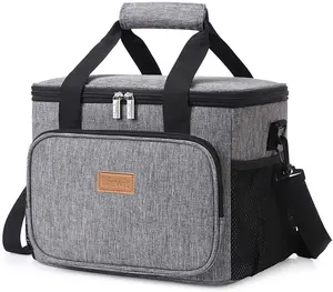 Nieuwe Mode 15l Outdoor Geïsoleerde Cooling Tote Lunch Eten Levering Tas Grote Koeltas Lunchbox