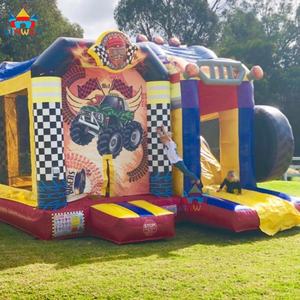 Combo Inflable Hot Wheels Monster Truck Jumper con Tobogán, Juego Inflable de PVC de 8x4x5m para Diversión - Product Image 5