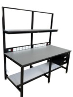 Banc de travail fixe antistatique Leenol ESD en acier, 1700*850*750mm, idéal pour la réparation électronique, les laboratoires scolaires - Vente chaude LN-SFW13