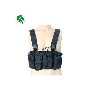 صدرية تكتيكية تلاعب الصدر صدرية هجومية متعددة الجيوب مموهة قابلة للتعديل قابلة للفصل سترة صدر تاكتيكو رخالة مع حقيبة مجلات - Product Image 2