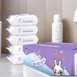 OEM/ODM Low Price Wholesale Organic Spunlace Baby Wipes Alcohol-Free Face And Body Wipes For Household Use