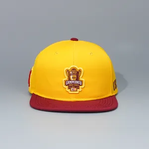 Topi Snapback bordir 3d tepi datar kustom topi olahraga kustom dengan Logo topi De Beisebol grosir topi Hip Hop untuk pria
