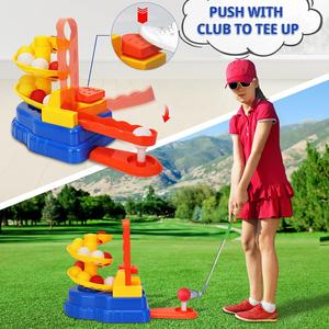 Jouet <span class=keywords><strong>de</strong></span> sport <span class=keywords><strong>de</strong></span> golf pour enfants <span class=keywords><strong>jeu</strong></span> <span class=keywords><strong>de</strong></span> tangage <span class=keywords><strong>de</strong></span> golf intérieur extérieur ensemble <span class=keywords><strong>de</strong></span> jouets d'entraînement <span class=keywords><strong>de</strong></span> golf avec écaillage cornhole board putting mat & ball tee - Product Image 2