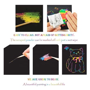 Papier à gratter arc-<span class=keywords><strong>en</strong></span>-ciel HUA, art créatif, carte colorée, <span class=keywords><strong>dessin</strong></span>, livre de peinture DIY, YF032 CN ZHE - Product Image 3