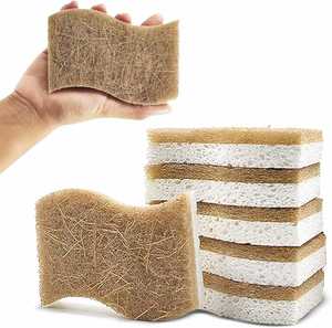 Esponja de Cocina Biodegradable y Ecológica, Compostable, de Celulosa Natural, con Fibra de Coco y Nuez, para Limpieza del Hogar y Platos - Product Image 2