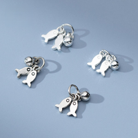 A2151 pendentif à breloque en argent sterling s925 chaud collier de poisson bracelet pendentif à breloque pour la fabrication de bijoux bricolage