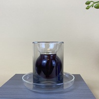 Ensemble de tasses à thé LB Home Ramadan Kareem avec décor coloré, style arabe, avec soucoupes, ensemble de tasses à café arabe
