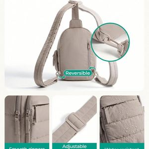 Bolso Bandolera Acolchado de Poliéster, Resistente al Agua, con Correa Ajustable, Bolso de Hombro Casual - Product Image 4