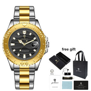 Reloj de Cuarzo Gohuos 58818 de Moda para Hombre, Acero Inoxidable, Fecha Automática, Resistente al Agua, Manecillas Luminosas, Reloj de Negocios - Product Image 3