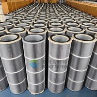 Filtre à cartouche d'air cylindrique antistatique à 6 goujons à déconnexion rapide pour dépoussiéreur à jet pulsé pour la fabrication de meubles en bois