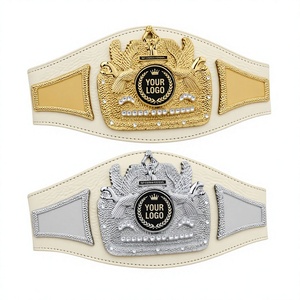 Ceinture de championnat personnalisée en laiton et cuir pour Taekwondo, Karaté, MMA, Lutte, Poids Lourd, Unisexe, Respirante, Vente en gros, Faible MOQ, Populaire - Product Image 1