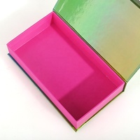 Boîte à cosmétiques et parfums rigide magnétique de luxe en papier texturé personnalisé, taille sur mesure, couvercle fait main, matériaux recyclés, finition mate