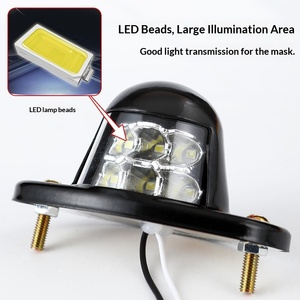 Lumière de plaque d'immatriculation de camion 12V24V, lumière de profil LED, étanche et lumineuse, lumière de plaque d'immatriculation arrière de <span class=keywords><strong>semi</strong></span>-<span class=keywords><strong>remorque</strong></span> LED - Product Image 2