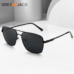 Gafas de Sol Polarizadas para Hombre Grey Jack, Montura Metálica, Lentes Negras y Marrones, Protección UV400, para Conducir al Aire Libre, a la Moda - Product Image 5