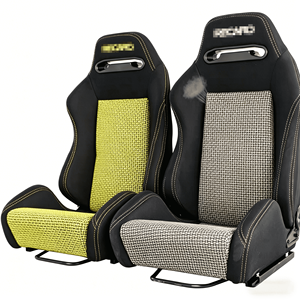 Sièges auto sur mesure RE03, sièges baquet rouges élégants, sièges auto Recaro universels à rails. - Product Image 3