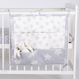 9 Saku Biaya Tempat Kabin Samping Tempat Tidur Saku Menggantung Tas Penyimpanan Bayi Ruang Organizer untuk Pakaian Popok Mainan
