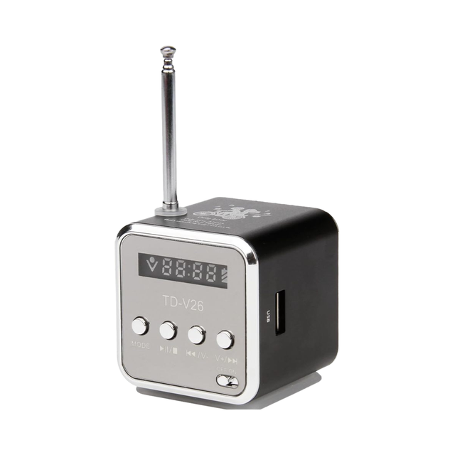 Cube Portable Metal for 5.0 Speaker FM Radio Display Screen USB MP3 Player SD/TF Card Support 500-1000mAh Mobile Phone