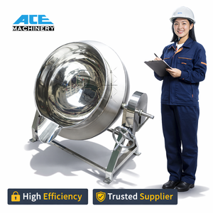 Commercial Intelligent Automatic Tilting Electric Jacketed Kettle Machine Stainless Steel Fried Rice Mixing Cooking <b>Pot</b> - Product Image 4