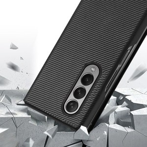 เคสโทรศัพท์มือถือหนังแท้พับได้สำหรับ Samsung Galaxy Z Fold5 <span class=keywords><strong>Fold4</strong></span> 5G เคสโทรศัพท์คาร์บอนไฟเบอร์ - Product Image 3