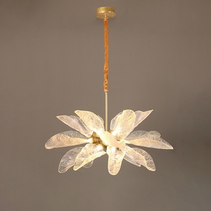 Postmodern <b>Light</b> Luxury Gold All-Copper Leaf <b>Chandelier</b> for Living Room Restaurant Staircase & Homestay - Product Image 2