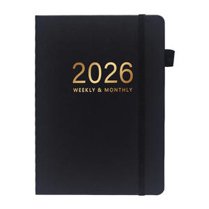 Myway 2026 A5 PU cuir couverture rigide personnalisé feuille d'or Logo Design de luxe Journal hebdomadaire mois planificateur cahier pour les entreprises - Product Image 6