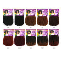 Extension de cheveux synthétiques haute température, 12 pouces, bouclés crépus, style Marley, avec trame simple
