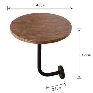 <span class=keywords><strong>Table</strong></span> basse ronde en bois de style industriel en forme de L avec base en métal <span class=keywords><strong>murale</strong></span> pour meubles de salon d'extérieur d'hôtel - Product Image 6