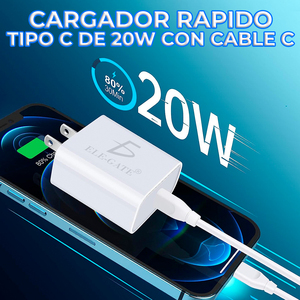 Adaptateur de charge rapide ELE-GATE 20W USB-C pour appareils - Product Image 2