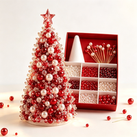 Kit de bricolage de Noël, kit de fabrication d'arbres de Noël perlés, cadeau artisanal pour la famille et les amis