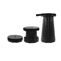 Elegante Taburete Plegable Retráctil Gris, Ideal para el Hogar, la Oficina y Uso en Exteriores, Tamaño 43.5 x 25 x 25 cm, Certificado CE, con Envío en Tres Días