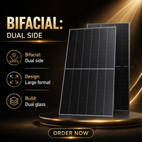 Panel Surya MULOYAL 745W Efisiensi 24% Tipe-N TOPCon Ultra Bifacial Dual Glass Monocrystalline Modul 210mm Platform Utilitas