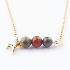 Collar CENDA con los 12 Signos <span class=keywords><strong>del</strong></span> Zodiaco, Cadena de Acero Inoxidable, Colgante con Cuentas de Cristal de Amatista Natural para Mujer, Piedra Curativa - Product Image 4