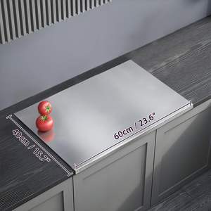 Cutting <b>Board</b> with Lip Stainless Steel Cutting <b>Board</b> for Kitchen L Shape <b>Pastry</b> Kneading Cutting Mats Metal Chopping <b>Board</b> - Product Image 3