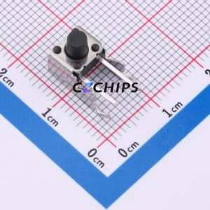 TC-6615Z-7.0-160 Tactile Switch Through hole,7.5x6.2mm Switch Single Pole Single Throw Round Button 1.6N Right Angle Insert - Product Image 1