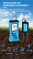 Pantallas LCD SEM2270 que Muestran la Humedad y Temperatura del Suelo Digitalmente, Sensores de Sonda de Suelo NPK 7 en 1 con pH y Ec