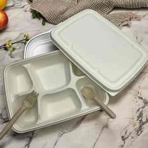 ภาชนะใส่อาหารกระดาษแบบใช้แล้วทิ้งเป็นมิตรต่อสิ่งแวดล้อมเยื่อสี่เหลี่ยมเคลือบผิวด้านลายนูนสำหรับบะหมี่แซนวิชขนมอุตสาหกรรม - Product Image 5