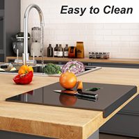 Zwarte transparante acryl snijplank met rand, 60% dikker, duurzaam, beschermt aanrechtbladen, Home Pro Kitchen, makkelijk schoon te maken