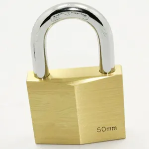 Logo Tùy Chỉnh Mẫu Có Sẵn Pad Khóa 50 Mét Brass Padlock Rắn Brass Kim Cương Padlock