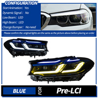 Pour BMW Série 5 G30 G38 18-20, ensemble de phares LED, double lentille de projecteur, yeux d'ange LED, pièces automobiles
