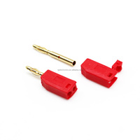 Qianjia QJBP003 10A Prise banane en laiton plaqué or Mini 2mm Connecteur banane empilable 25.206