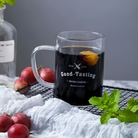 Tasse en verre épaisse de style nordique créatif pour la maison, idéale pour le petit-déjeuner, le lait, le jus, le café, bouteille d'eau en verre, Ali Baba