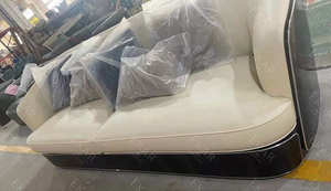 Sofá italiano real moderno de alta gama, sala de estar, sofá Seccional de cuero - Product Image 6