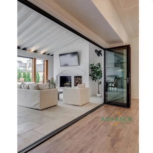 <span class=keywords><strong>Porte</strong></span> pliante extérieure en accordéon de véranda personnalisée <span class=keywords><strong>Porte</strong></span> coulissante en verre pour patio <span class=keywords><strong>Porte</strong></span> pliante en aluminium - Product Image 4
