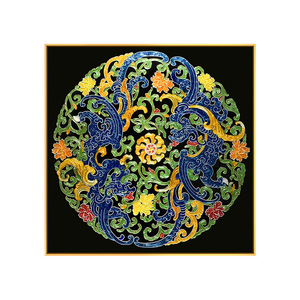Peinture décorative artisanale en émail coloré, filigrane peint à la main, luxe léger haut de gamme pour la décoration intérieure, cadeau HP-095 Fait main A - Product Image 4