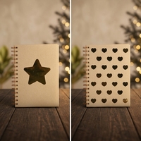 Kawaii – carnet à spirale Double métal doré A5 A4 pour écoliers, papeterie, agenda