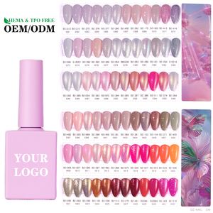 Kit de vernis à ongles gel professionnel 15 ml 2026 sans HEMA, avec couche de finition en résine, certifié, gel UV pailleté néon - Product Image 4