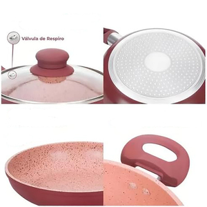 High Quality 9-Piece Aluminum Alloy Non-Stick Cooking <b>Pots</b> Glass Lids Soft Touch Handles Forged Ceramic <b>Induction</b> Cookware Set - Product Image 2