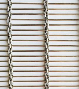 <span class=keywords><strong>Grillage</strong></span> architectural linéaire en acier inoxydable SS316 à tissage plat, à barres horizontales flexibles, anti-corrosion, <span class=keywords><strong>d</strong></span>écoratif - Product Image 2